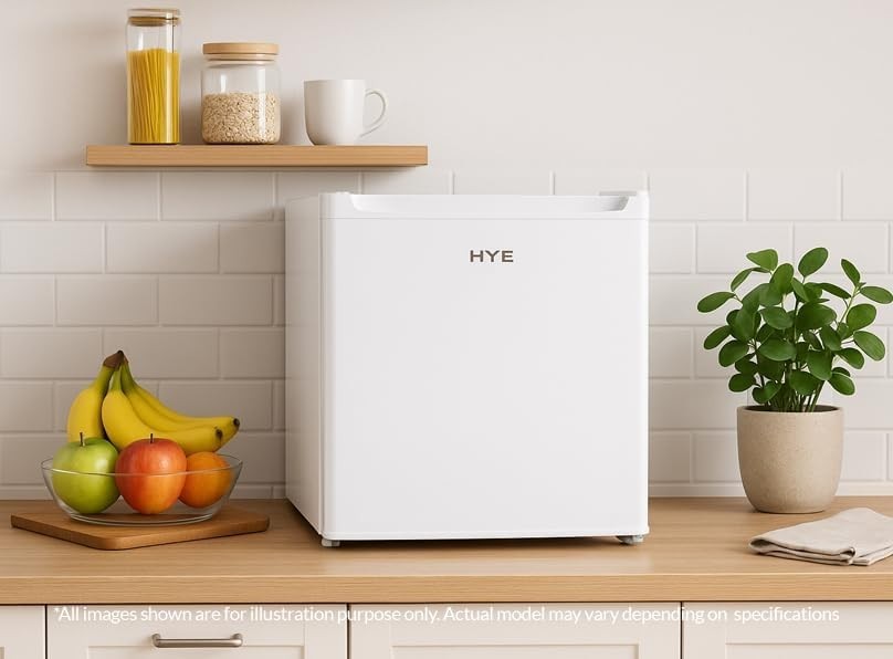 40L Mini Fridge Compact Quiet Freestanding Drinks Cooler White 39dB