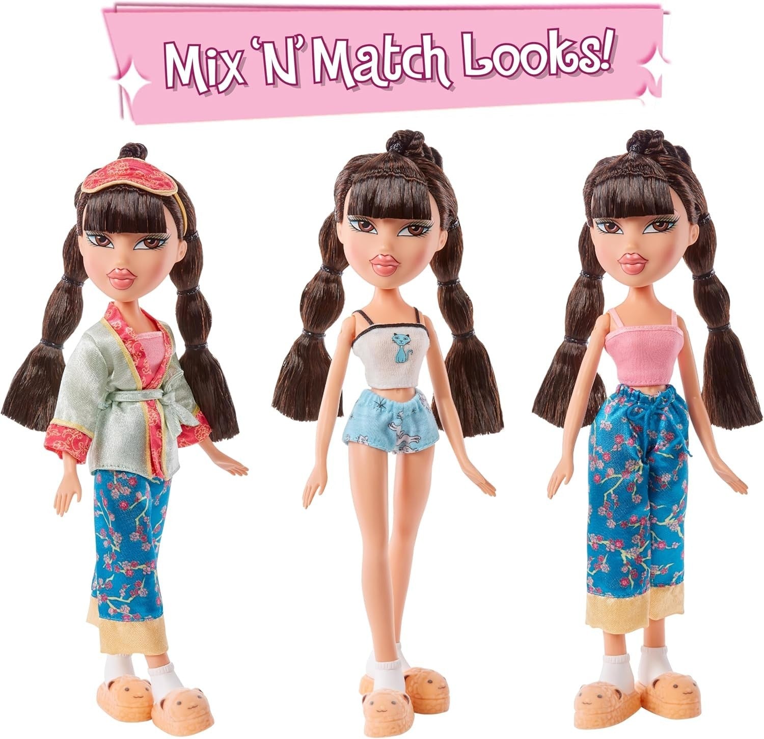 Bubble Pigtail Slumber Party Fashion Doll Pajamas Plush Sleepover