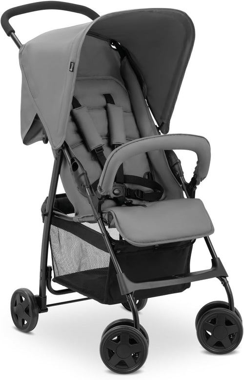 Lightweight Travel Pushchair 5.9kg Compact Foldable Reclining Stroller Grey
