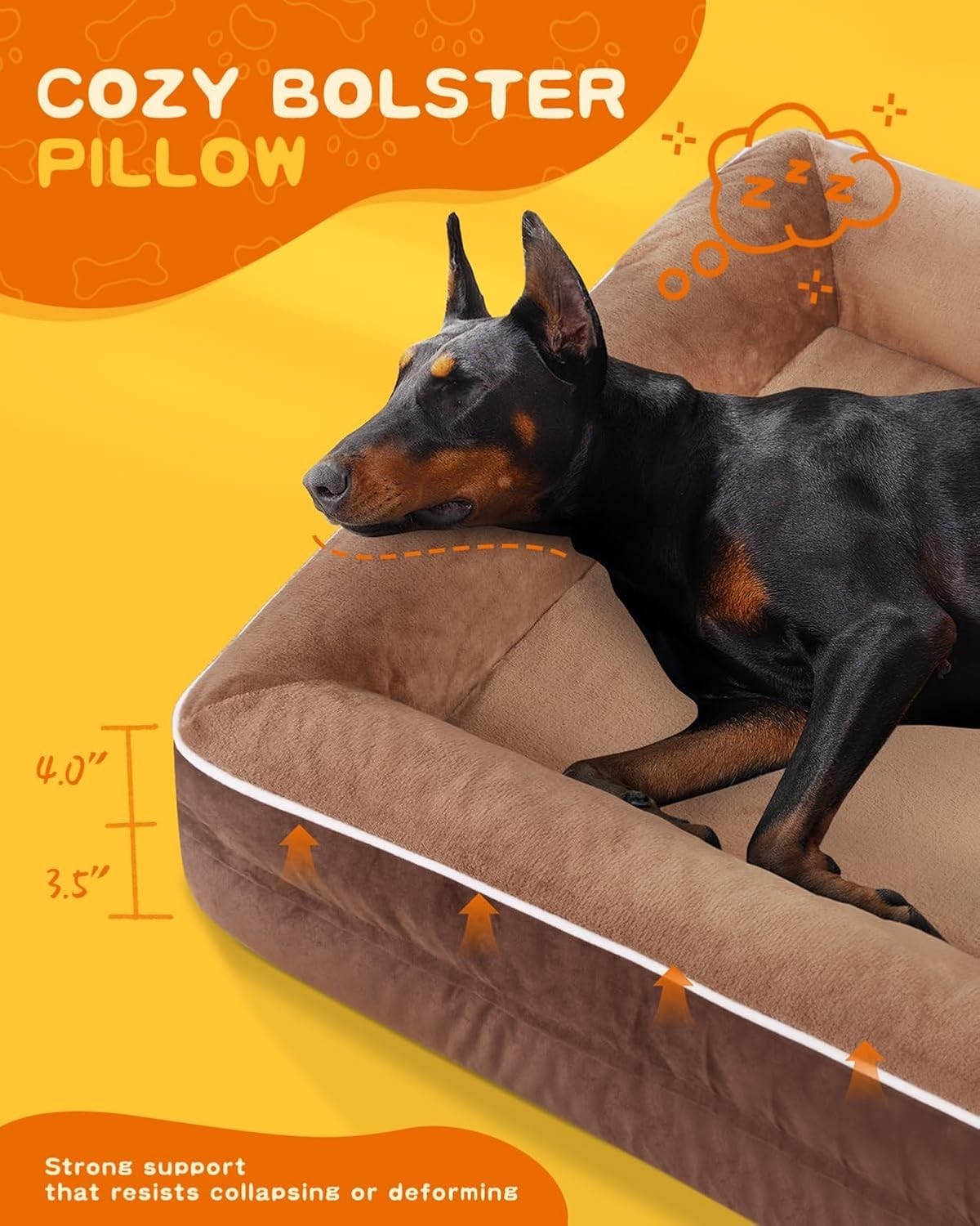 XL Waterproof Orthopedic Dog Sofa Bed Washable 117x76cm