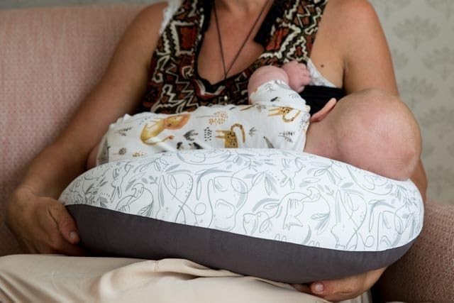 Breastfeeding Nursing Pillow Support Cushion Cotton Washable Cover 39”