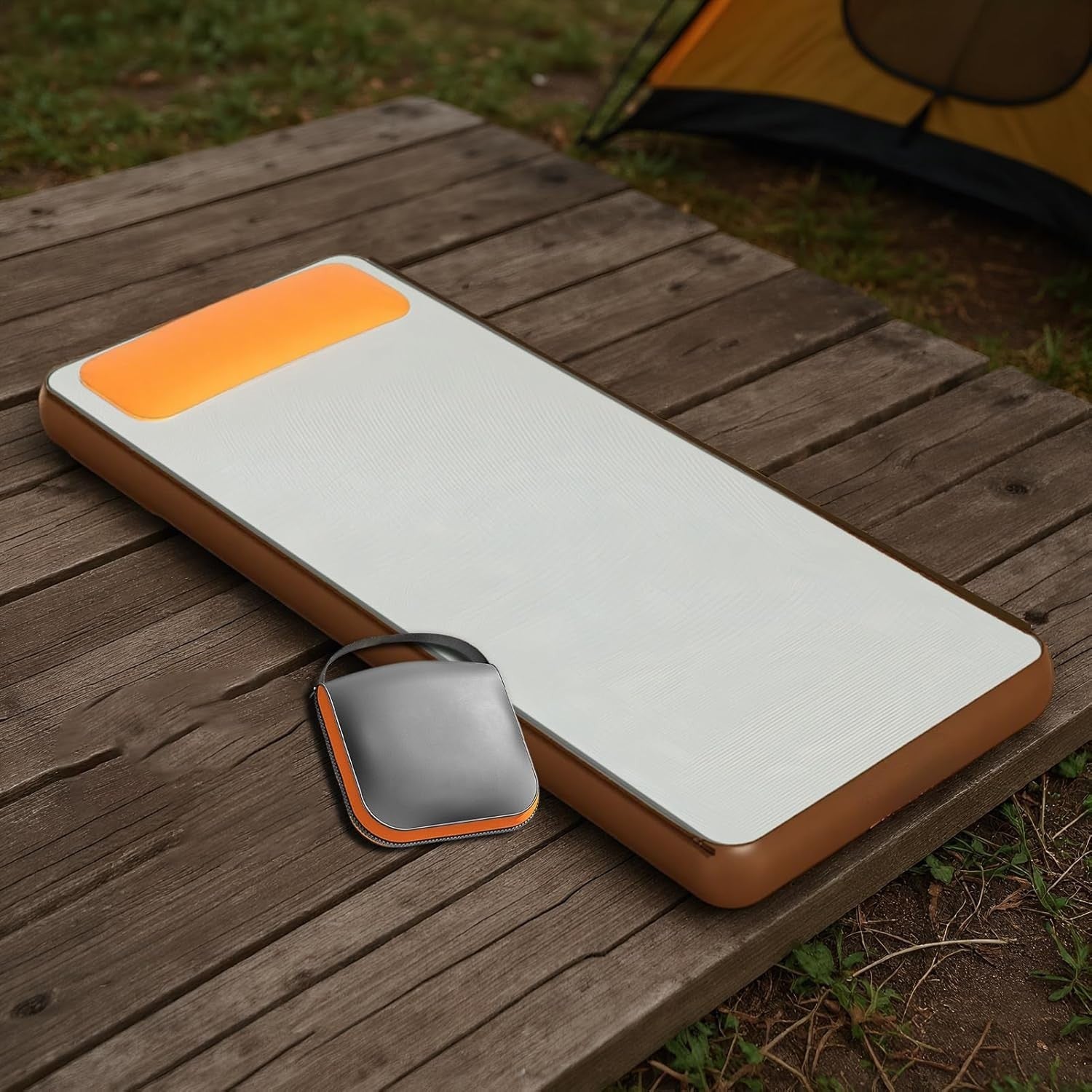 6 Inch Thick Inflatable Camping Sleeping Pad with Built-in Pillow