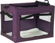 Soft Pet Carrier Crate with Cushion & Mesh Doors – Portable Travel Bag