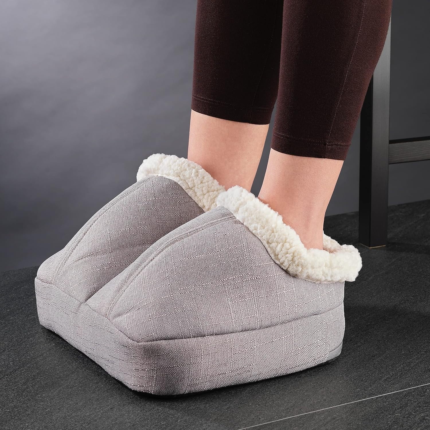 Heated Vibrating Foot Massager Dual Intensity Gentle Warming Relief