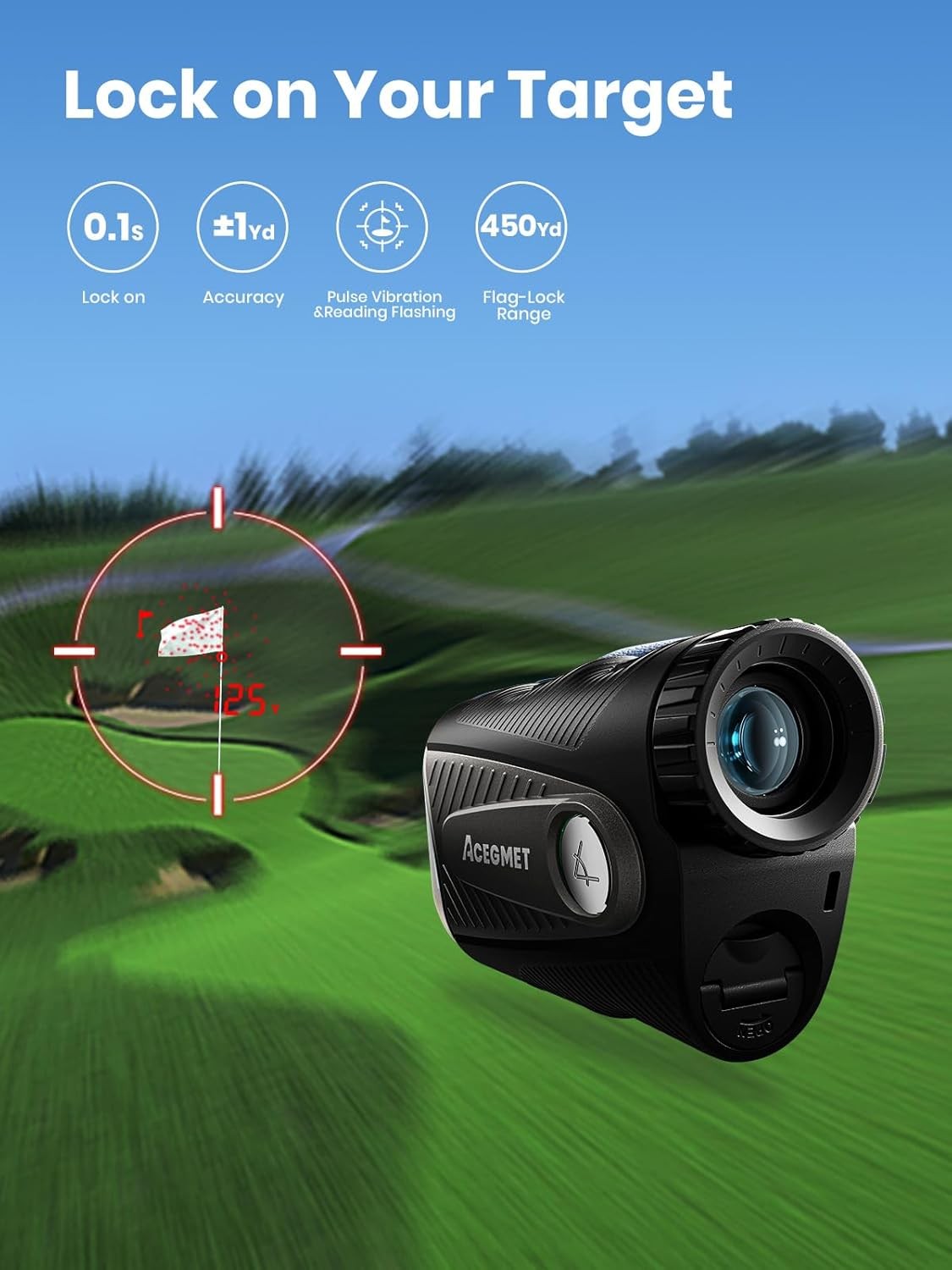 Golf Rangefinder 1300 Yards Slope Flag Lock Rechargeable Laser 7X
