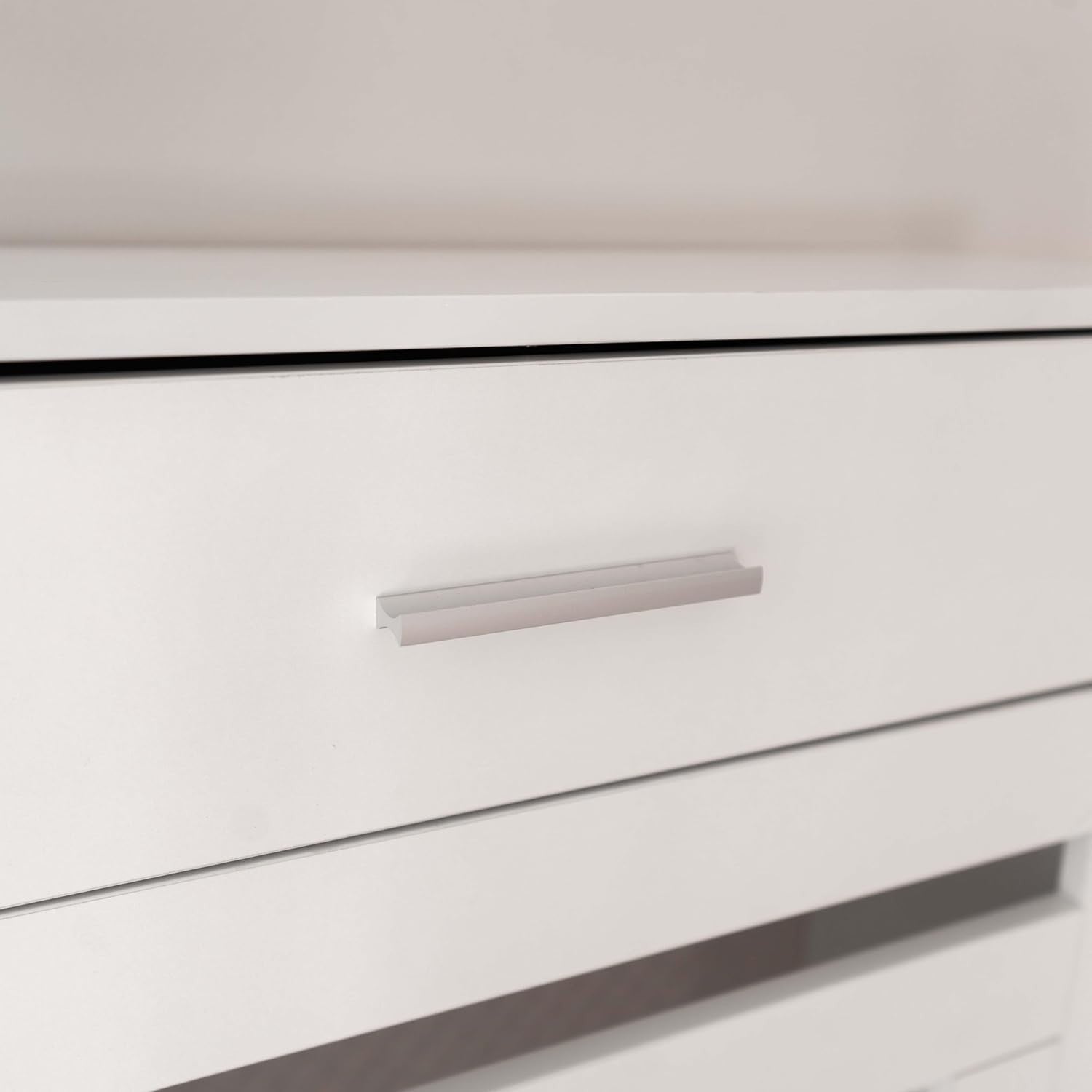 White Radiator Cover with Drawers Diamond Slat W112xH96cm Modern