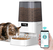 5L WiFi Automatic Cat Feeder Smart App Control Timed Food Dispenser