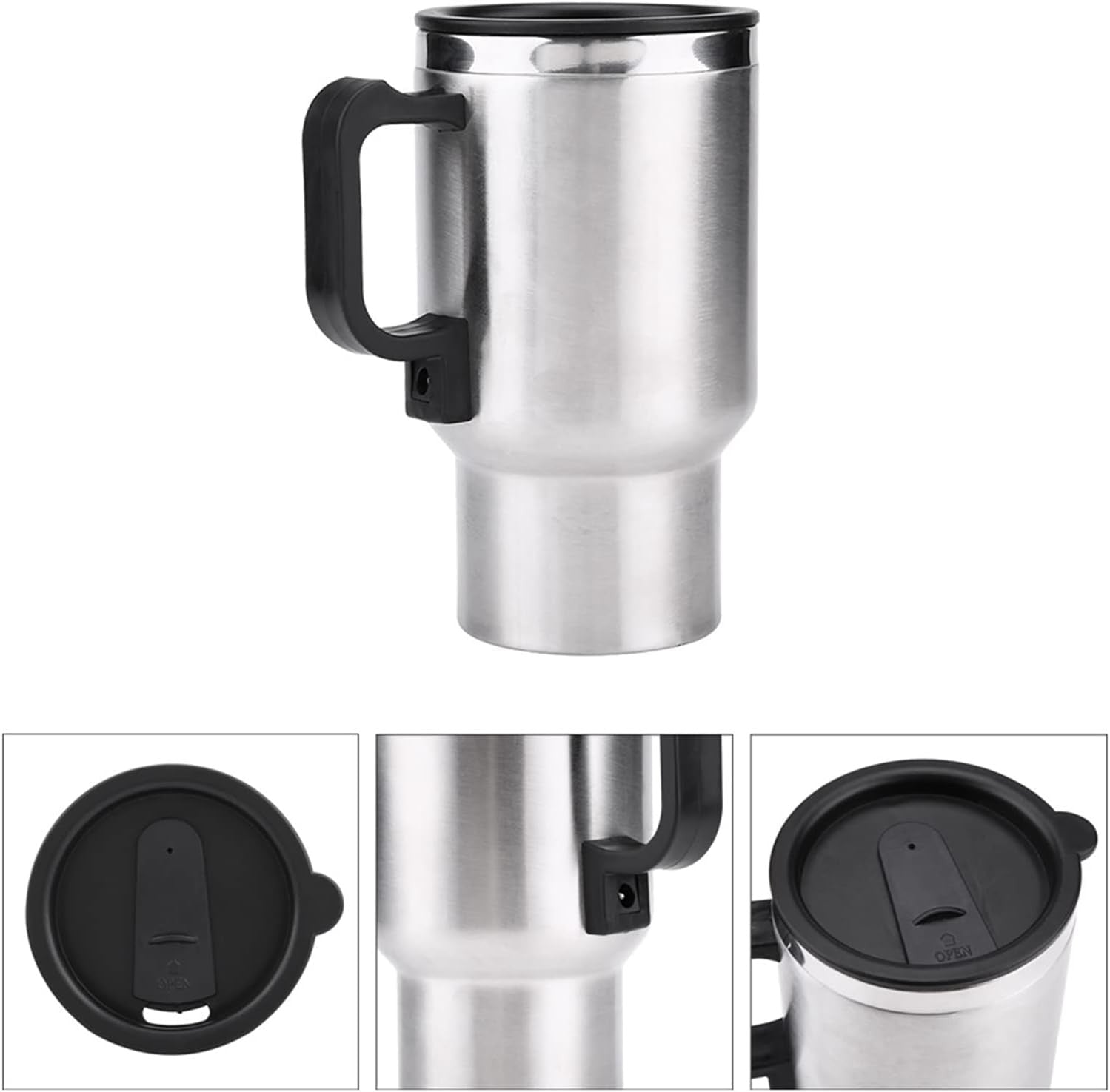 450ml 12V Electric Car Kettle Travel Mug Stainless Steel Heater