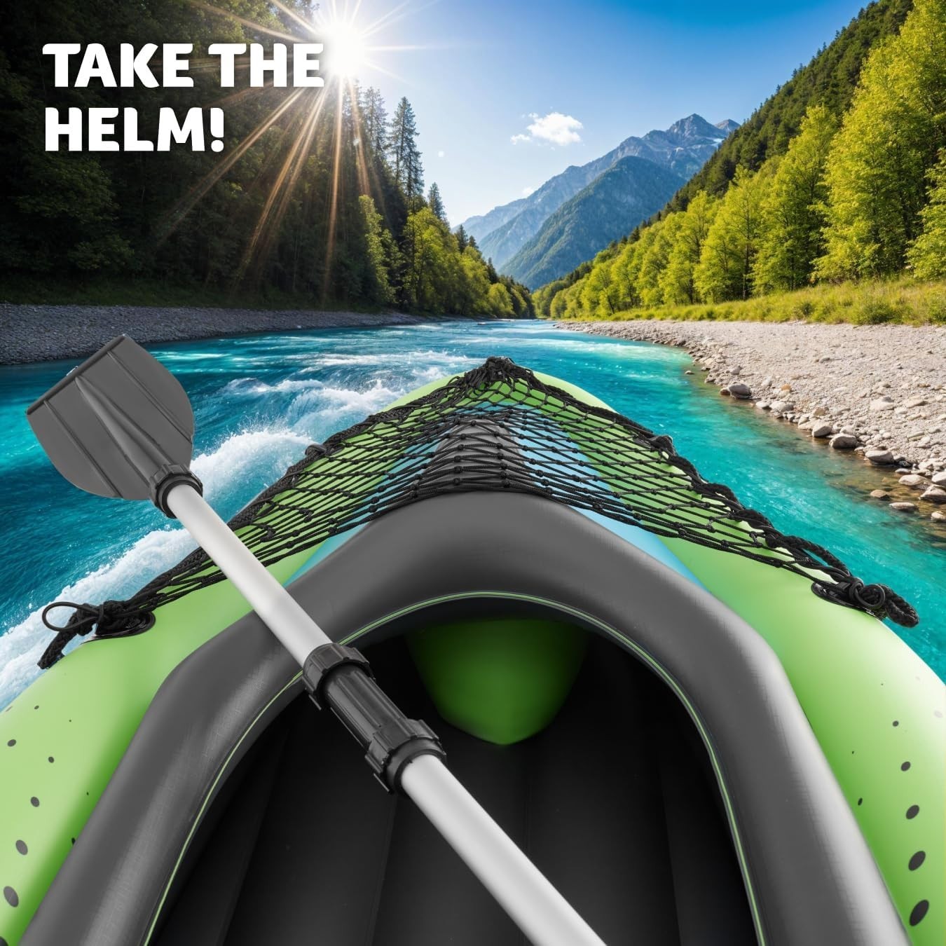 Inflatable Single Kayak Set PVC Canoe w/ Paddle Pump Carry Bag