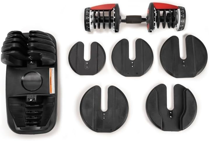 24kg Adjustable Dumbbells Pair 15 Levels Quick Dial Compact Home Gym