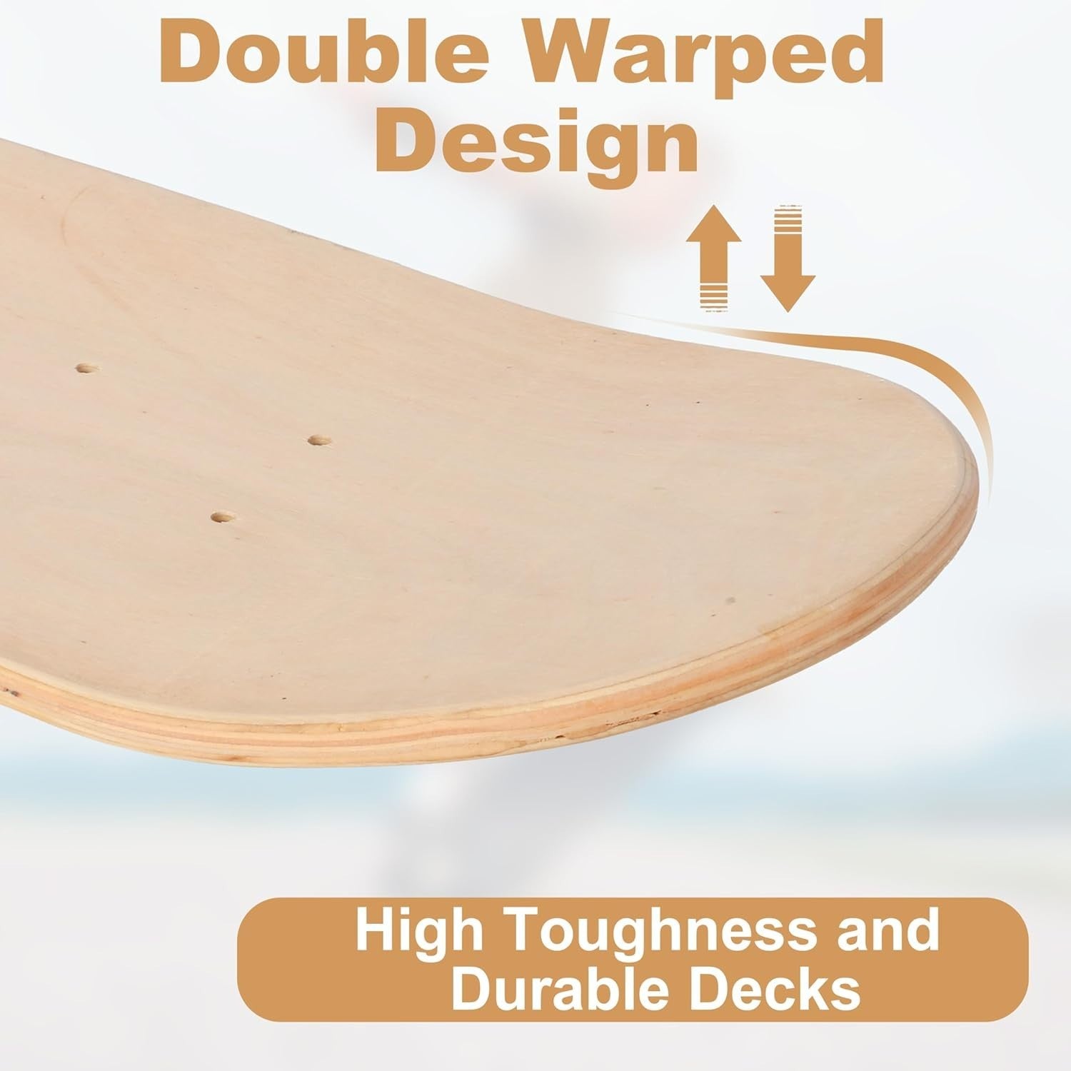 2 Pack Maple Skateboard Decks 31x8 Blank Wood 7 Ply Adult Beginner
