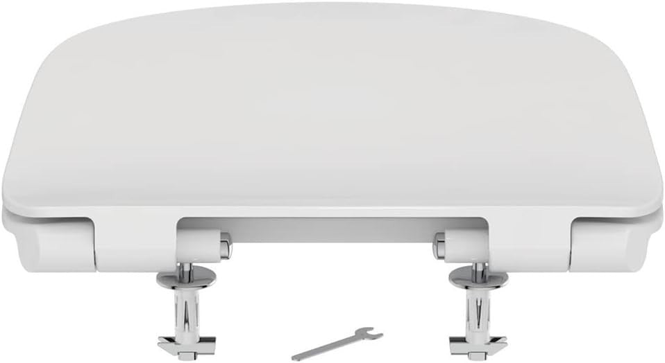Tesi Round Soft Close Toilet Seat White Gloss Sandwich Quick Release Duroplast