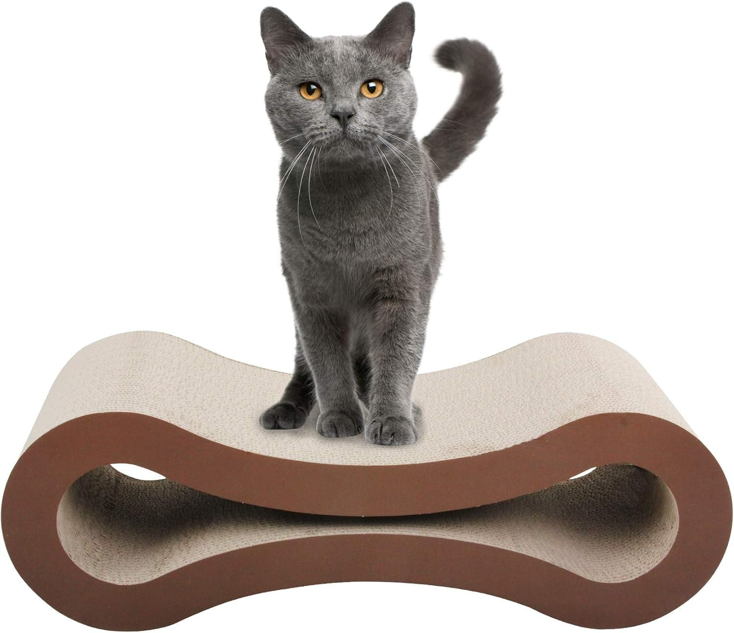Large Cat Scratching Lounge Cardboard Scratcher Bed w Catnip 67cm