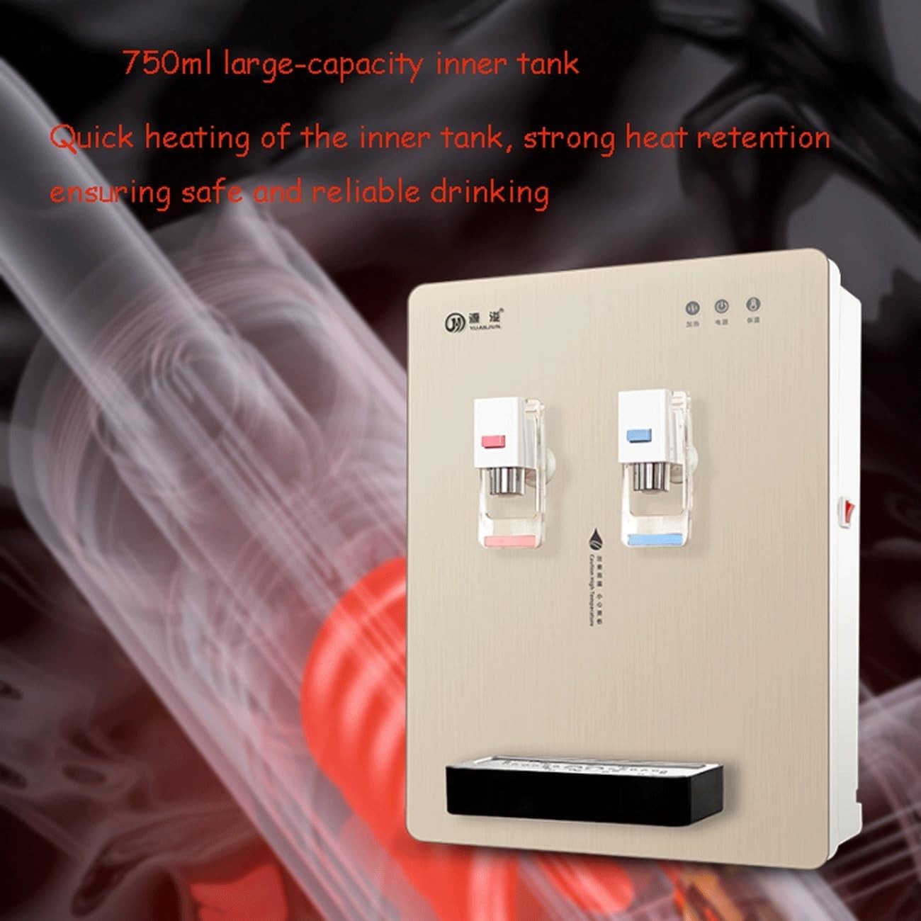 Wall Mounted Mains Fed Water Dispenser Hot Cold Dual Tap