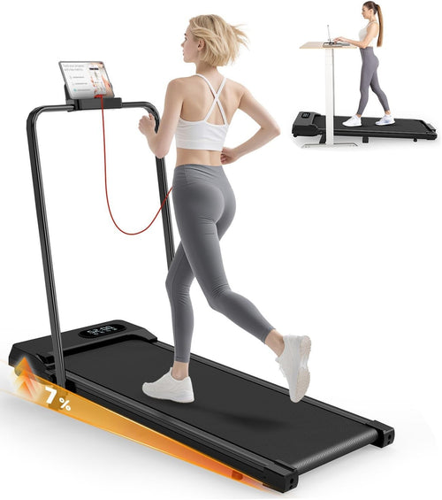 Under Desk Walking Treadmill 1-8km/h Incline Foldable Quiet Home Gym3