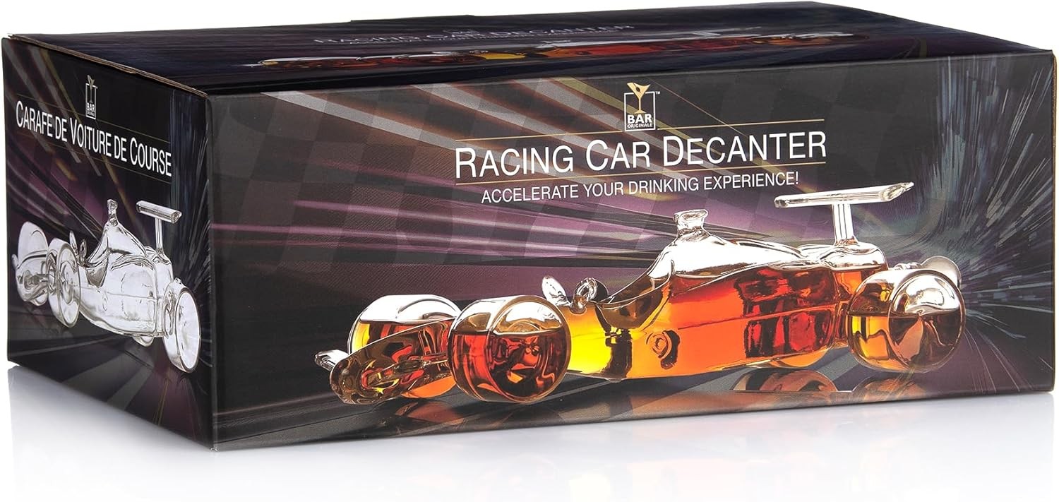 Racing Car Whiskey Decanter 400ml Set with Glasses | Luxury Gift for Men