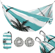 Outdoor Fabric Hammock 2 Person with Tree Straps 330lb Capacity Patio Beach