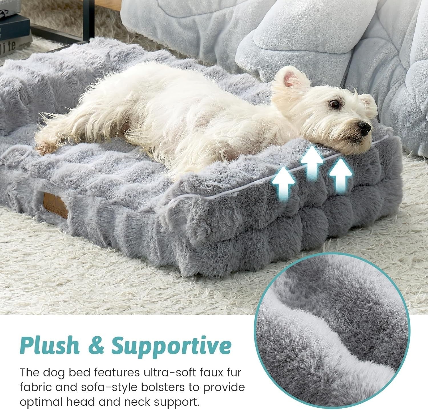 Orthopedic Large Dog Bed Sofa 91cm Foam Washable U Shape