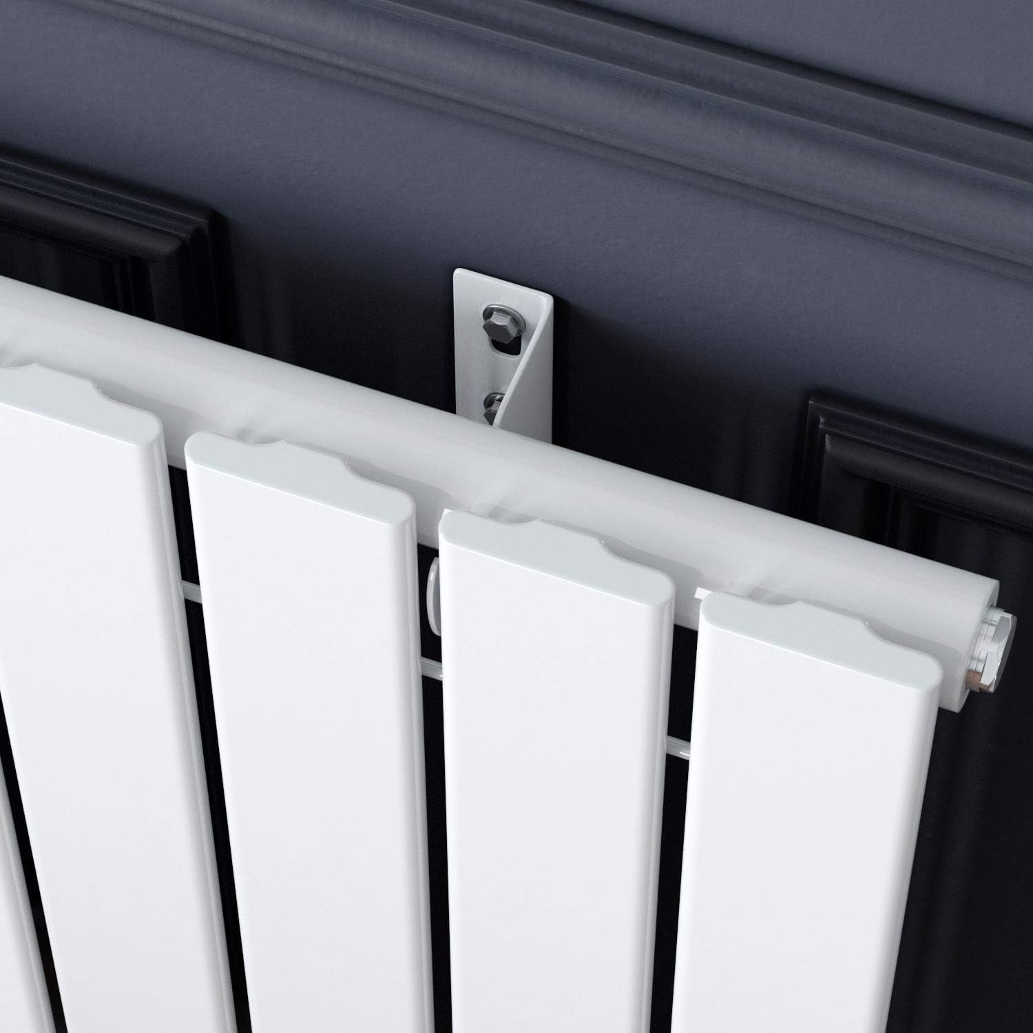 White Vertical Designer Radiator 1600x300mm Single Panel Central Heating