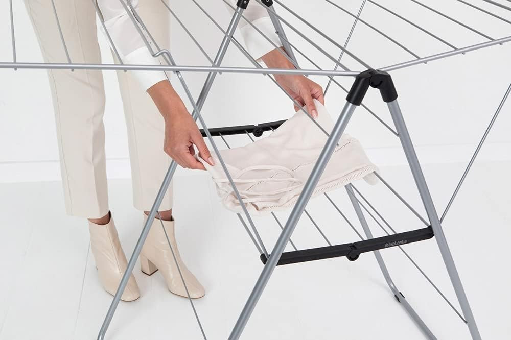 Large Indoor Clothes Airer 25m Stainless Steel Foldable Drying Rack Adjustable