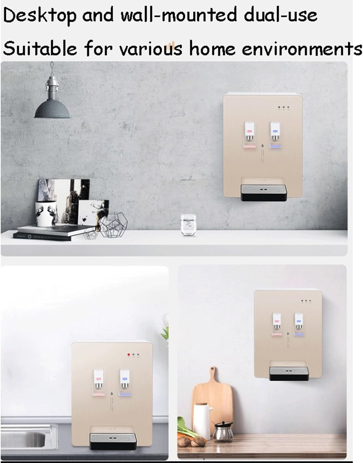 Wall Mounted Mains Fed Water Dispenser Hot Cold Dual Tap