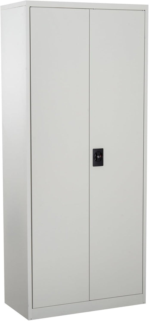 Cream Metal Filing Cabinet 2 Door Lockable Storage with Adjustable Shelf