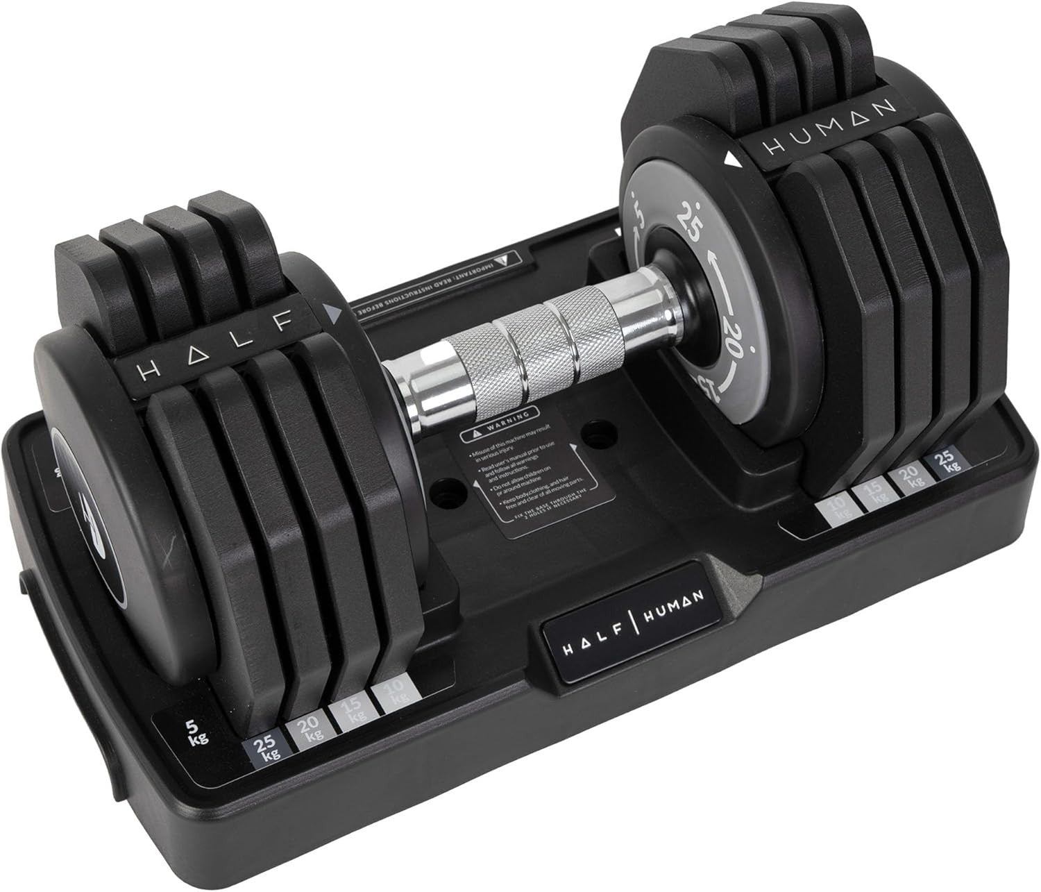 25KG Adjustable Dumbbell Single Twist Handle Anti-Roll Compact Home Gym