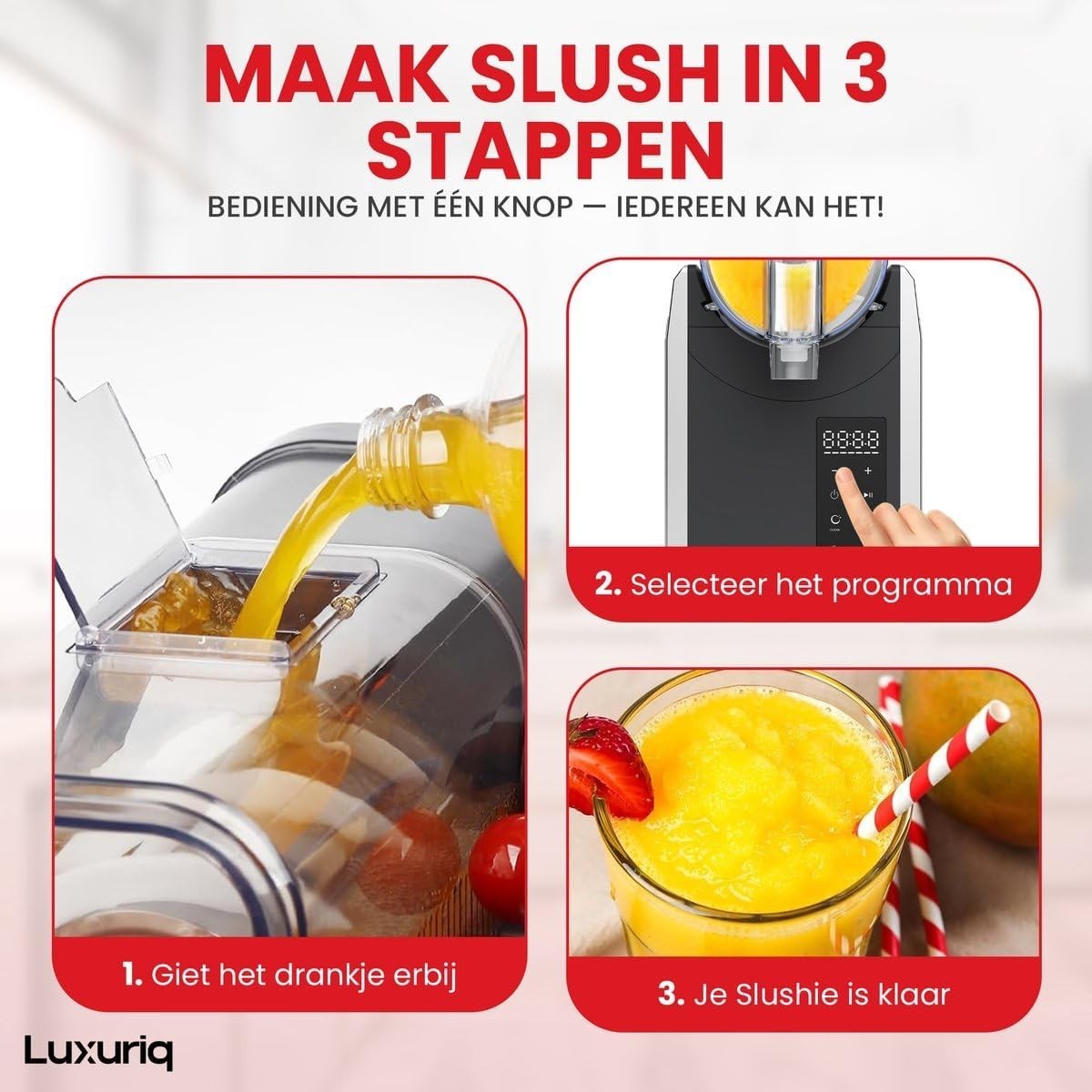 Professional Slush Machine 2L Frozen Drink Maker Self Cleaning 7 Modes