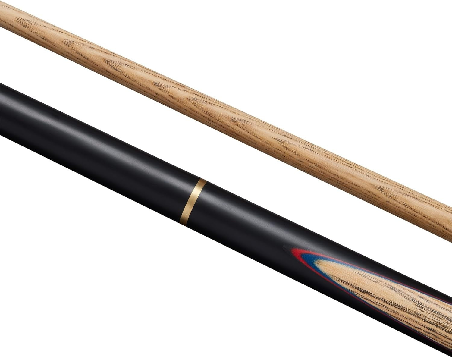 55in English Pool Cue Ash Wood Rosewood Butt 8.5mm Tip 3pc