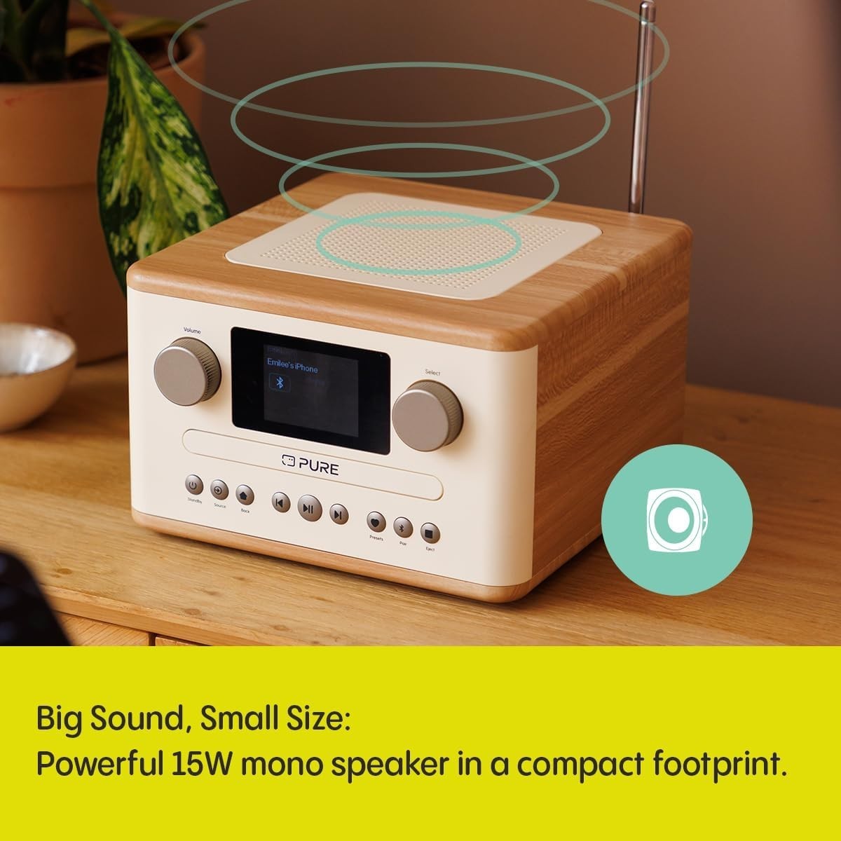 Compact DAB+ CD Radio Bluetooth 5.3 USB AUX Alarm Clock Remote