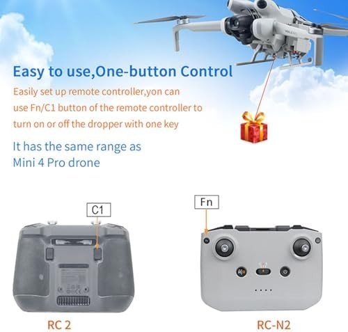 Drone Airdrop System & Landing Gear for DJI Mini 4 Pro – Payload Delivery