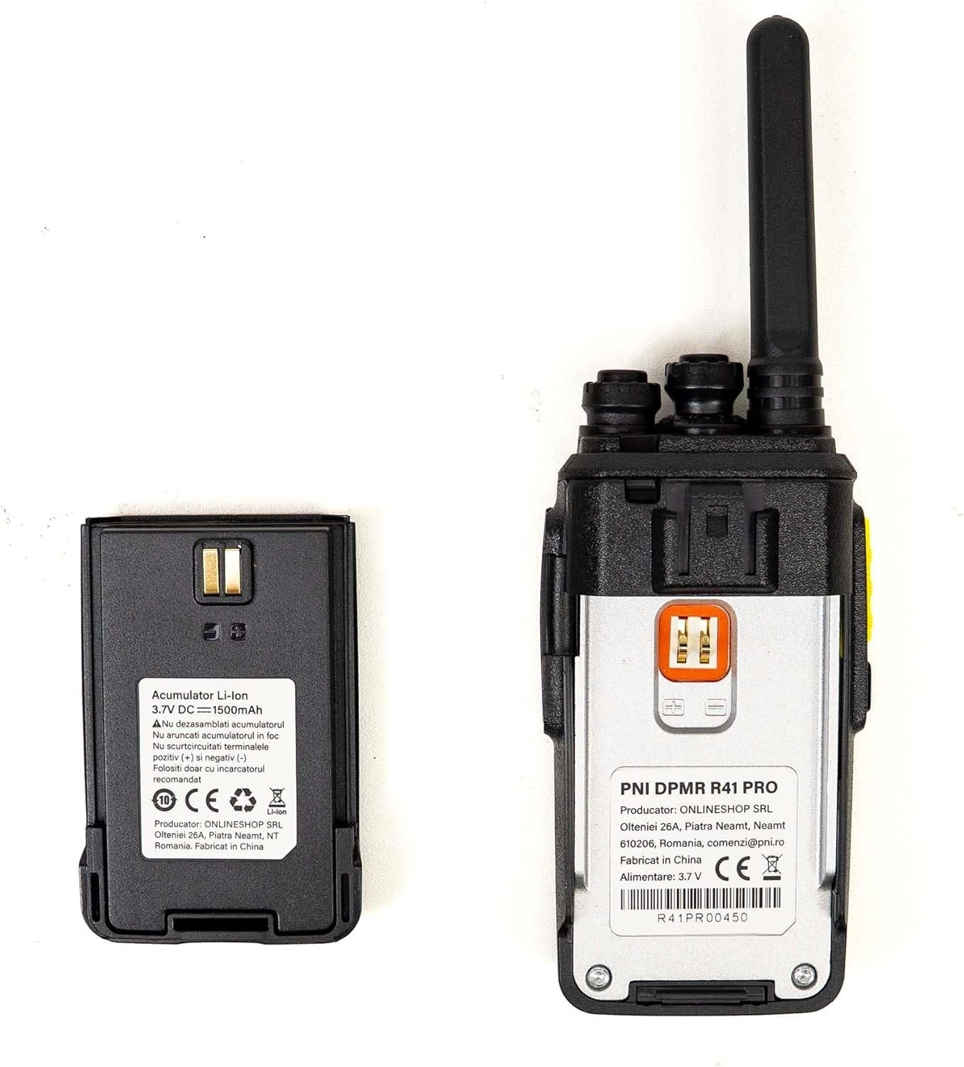 PMR446 Walkie Talkie VOX Programmable 16CH USB-C Radio w/ Headset