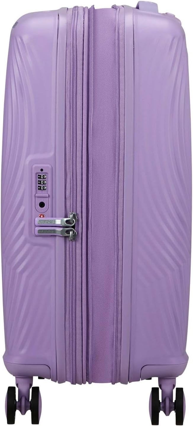 Cabin Hard Shell Suitcase Expandable 55cm TSA Lock Spinner Lilac