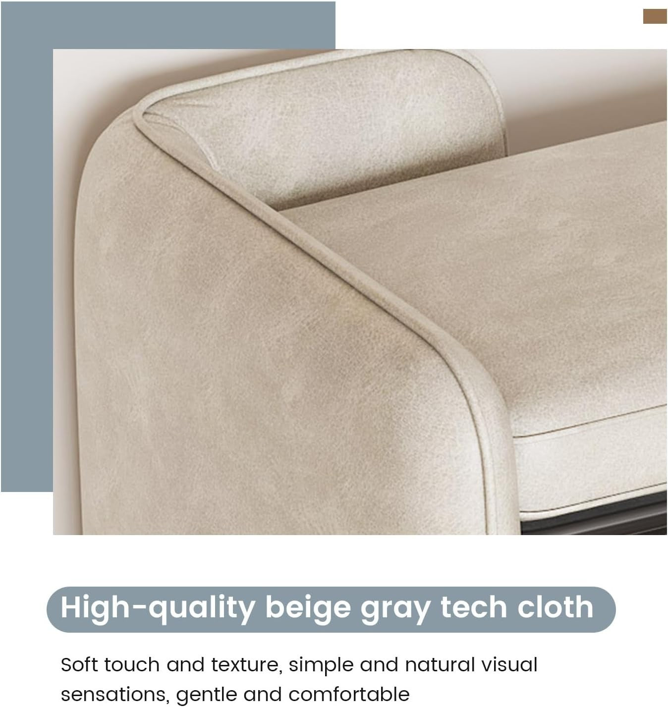 Beige 2-Tier Entryway Shoe Bench with Padded Cushion – 47.24" Modern Storage