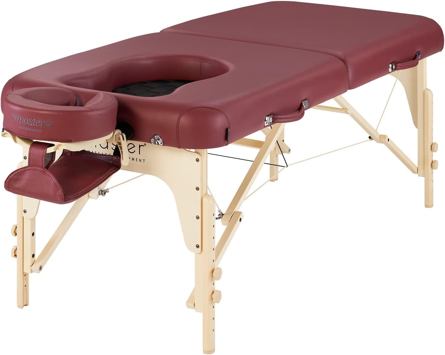 76cm Pregnancy Massage Table Portable Spa Bed with Belly Support Burgundy