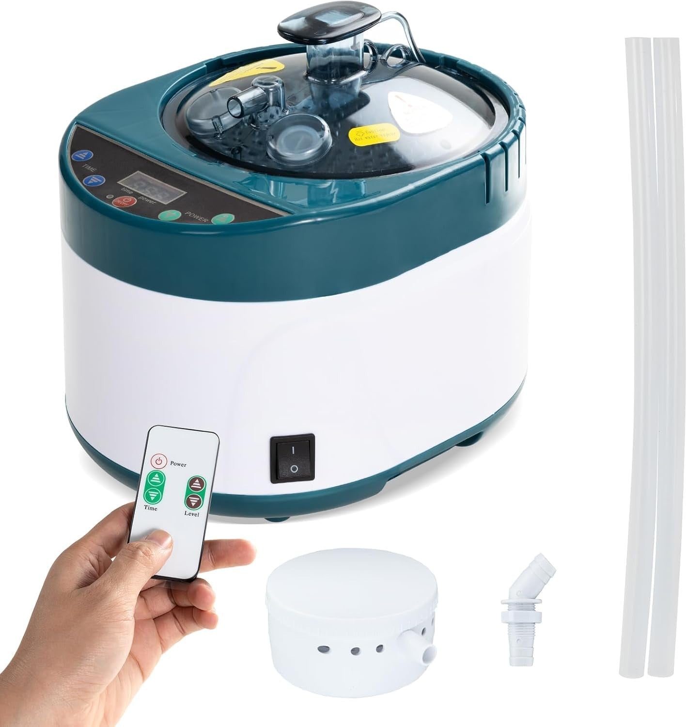 4L Sauna Steam Generator 1600W Home Spa Steamer Pot Remote Timer Stainless Steel