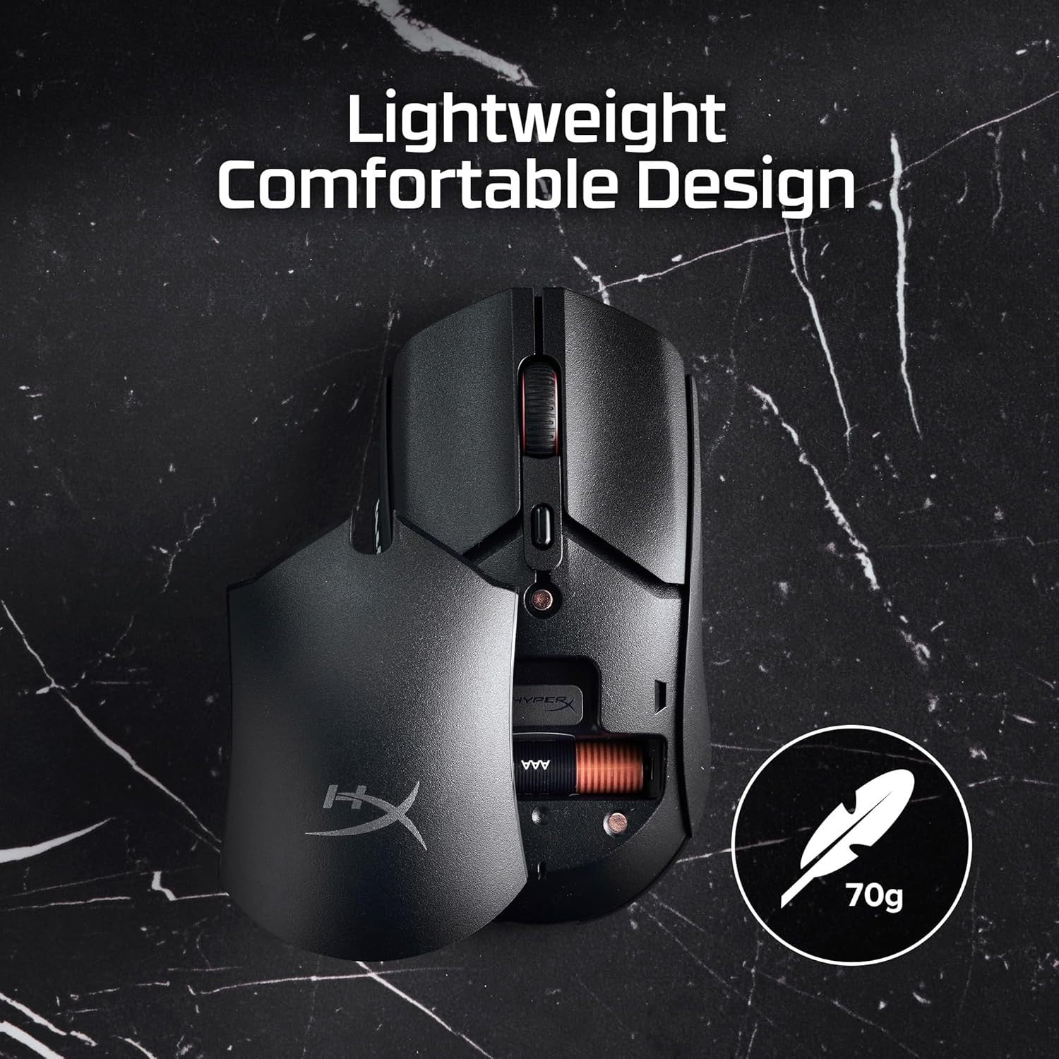 Wireless Gaming Mouse Lightweight 70g Dual Mode 100Hr Battery Pro Sensor