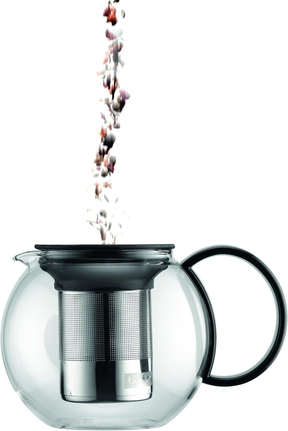 Glass Tea Press Set 1L Teapot Stainless Steel Filter 2 Mugs Included