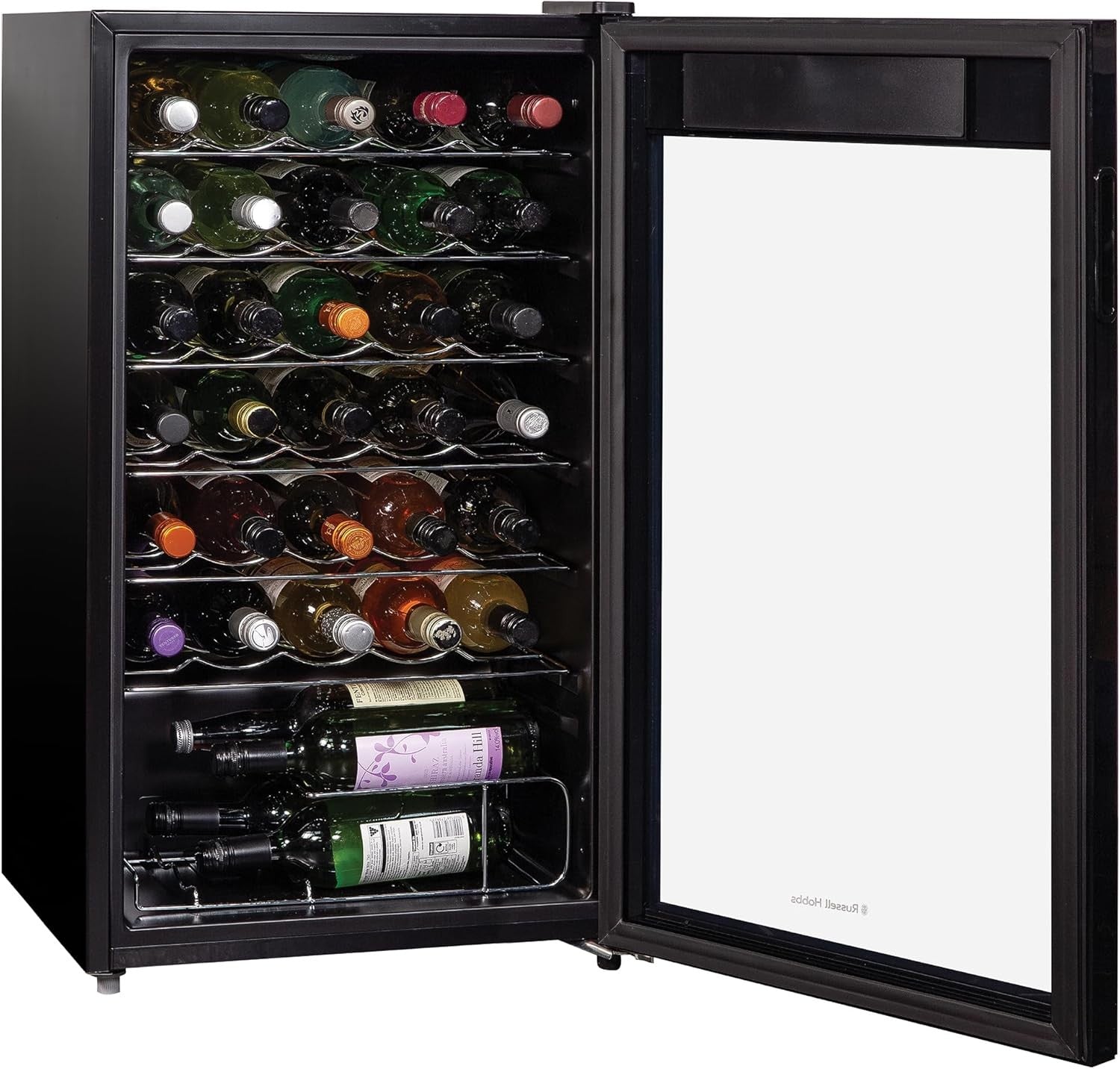 34 Bottle Wine & Drinks Fridge Undercounter Glass Door LED Touch Control