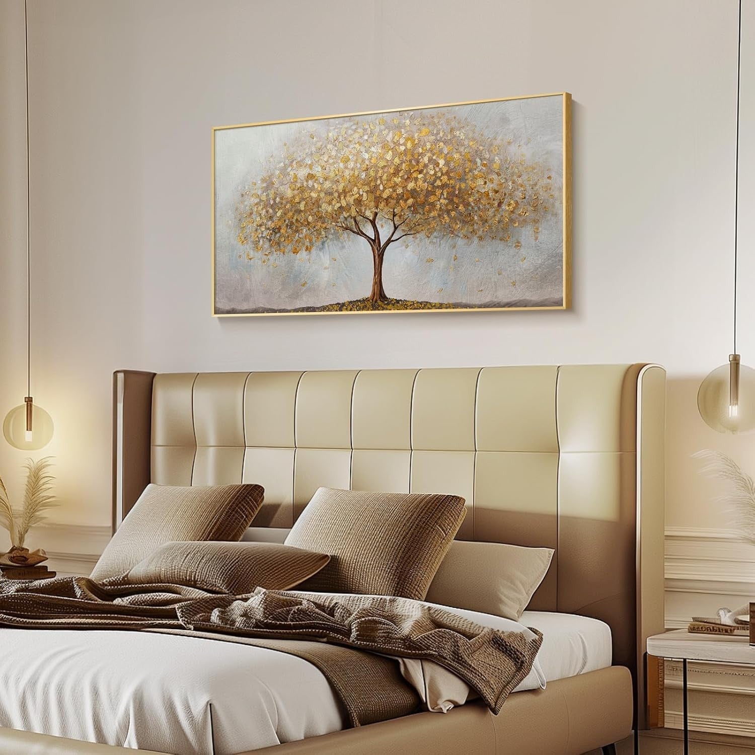Large Gold Tree of Life Framed Wall Art Luxury Living Room