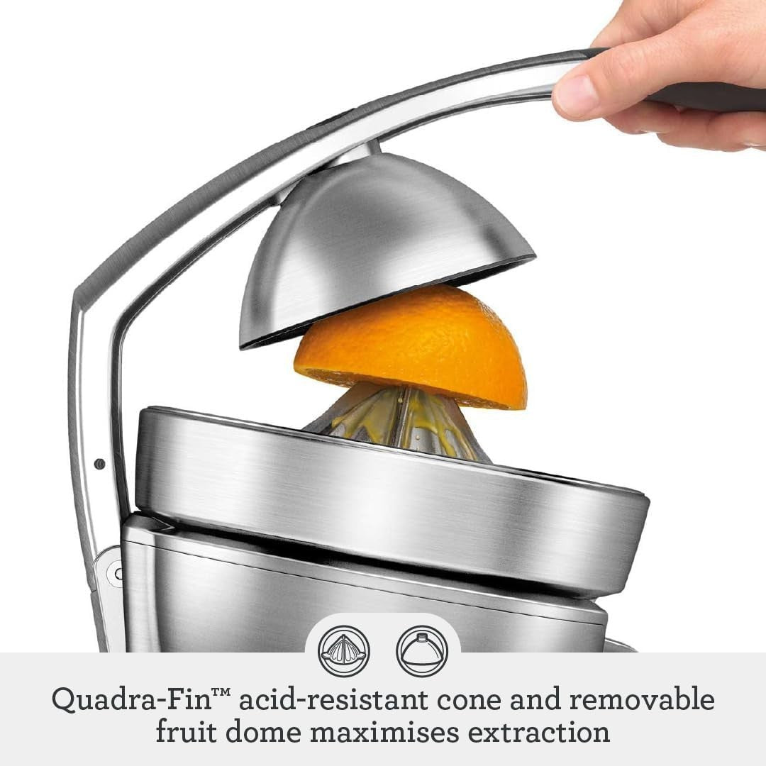 Quiet Electric Citrus Juicer Lever Press Drip Stop Stainless Steel