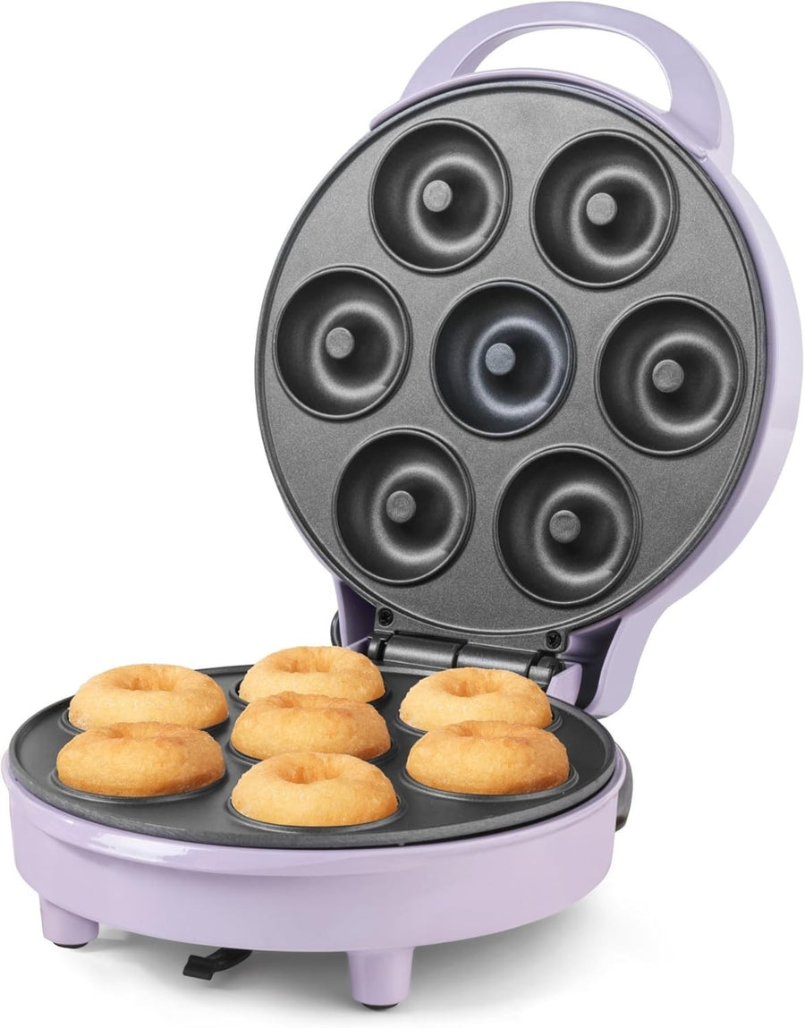Mini 7-Donut Maker Non-Stick Breakfast Machine | 1000W Easy Clean