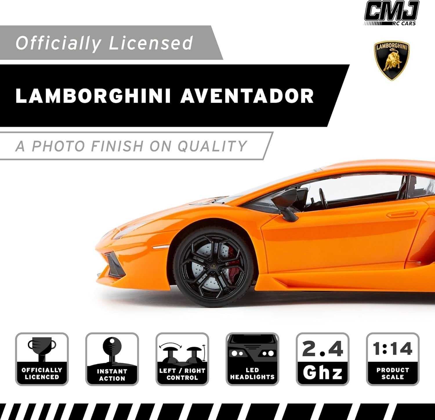 1:14 Scale 30CM RC Supercar | 2.4GHz Remote Control Sports Car with LED Lights