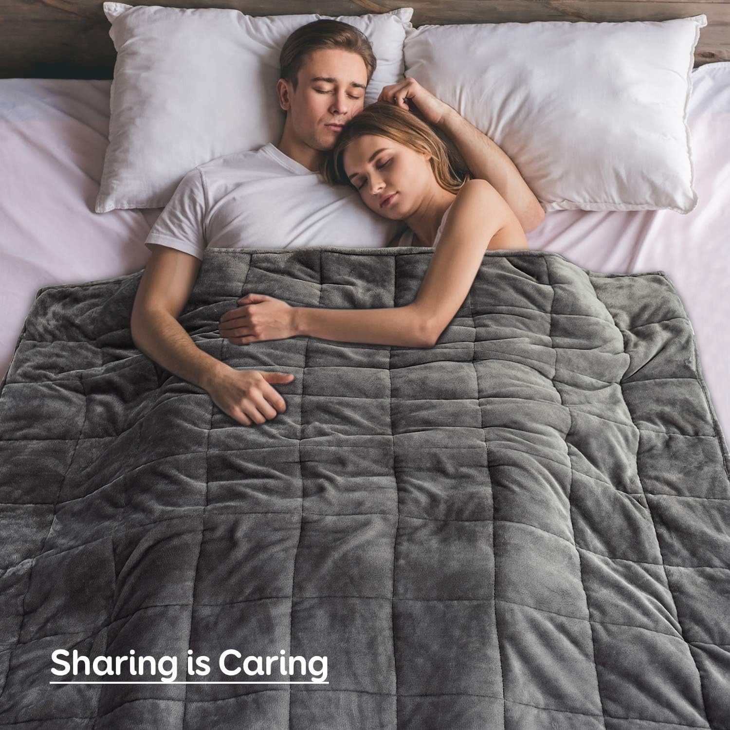 Sherpa Fleece Weighted Blanket Grey 7kg 120x180cm Plush Warm Comfort