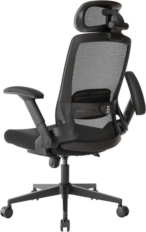 Ergonomic Office Chair Mesh Back 3D Lumbar Support Gaming Swivel Desk Seat Black