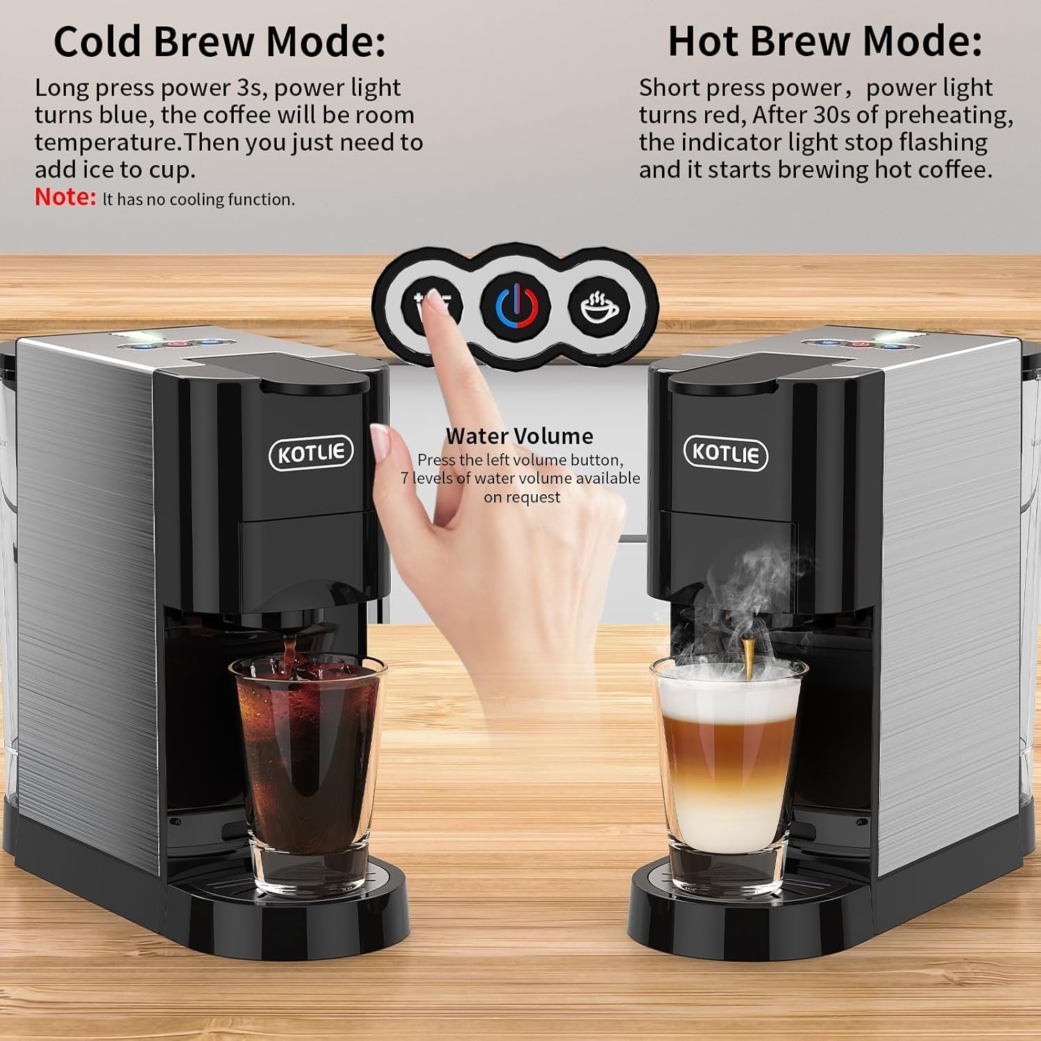 5in1 Espresso Coffee Machine 19Bar Multi-Capsule Maker Auto Shut Off 800ml Tank