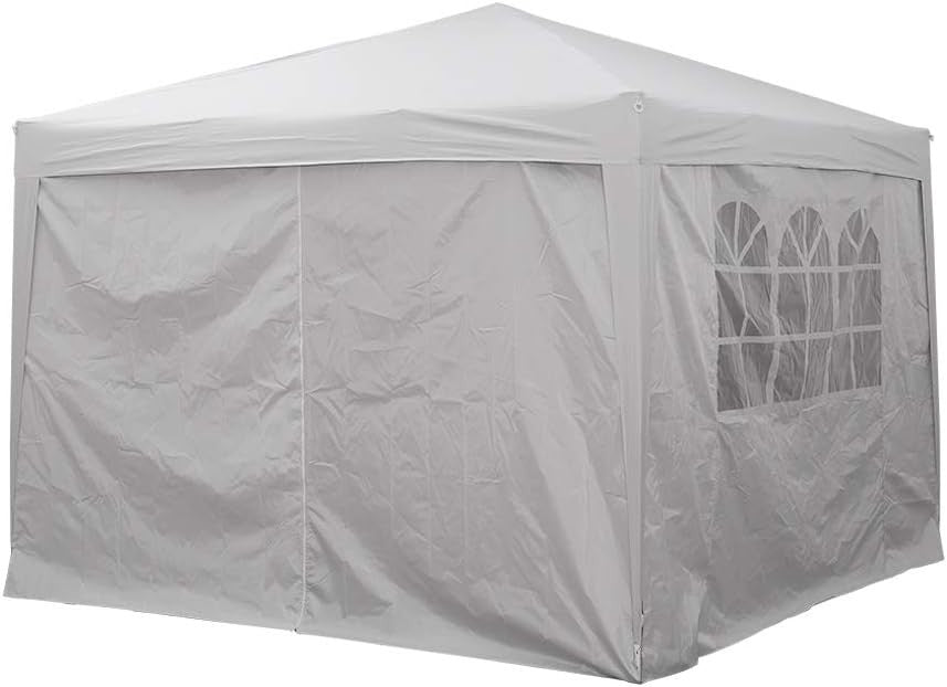 3x3M Waterproof Pop Up Gazebo With Sides Outdoor Garden Party Tent Marquee