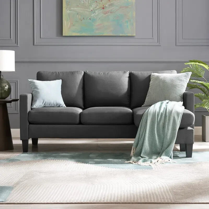 Grey 3 Seater L Shaped Sofa Bed Reversible Chaise Corner Lounge Couch