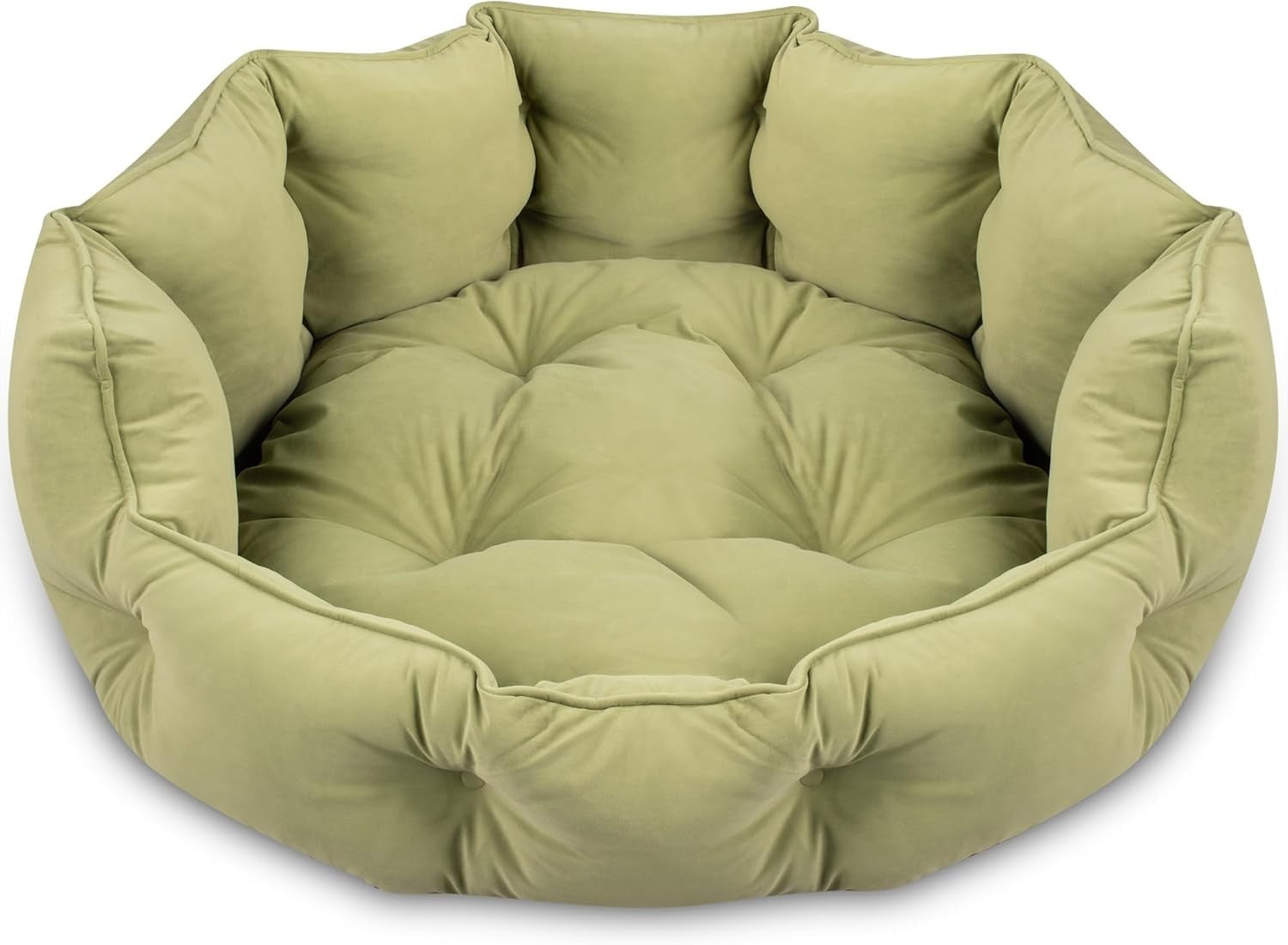 XXL Dog Bed 118x99x40cm Washable Faux Suede Calming Green