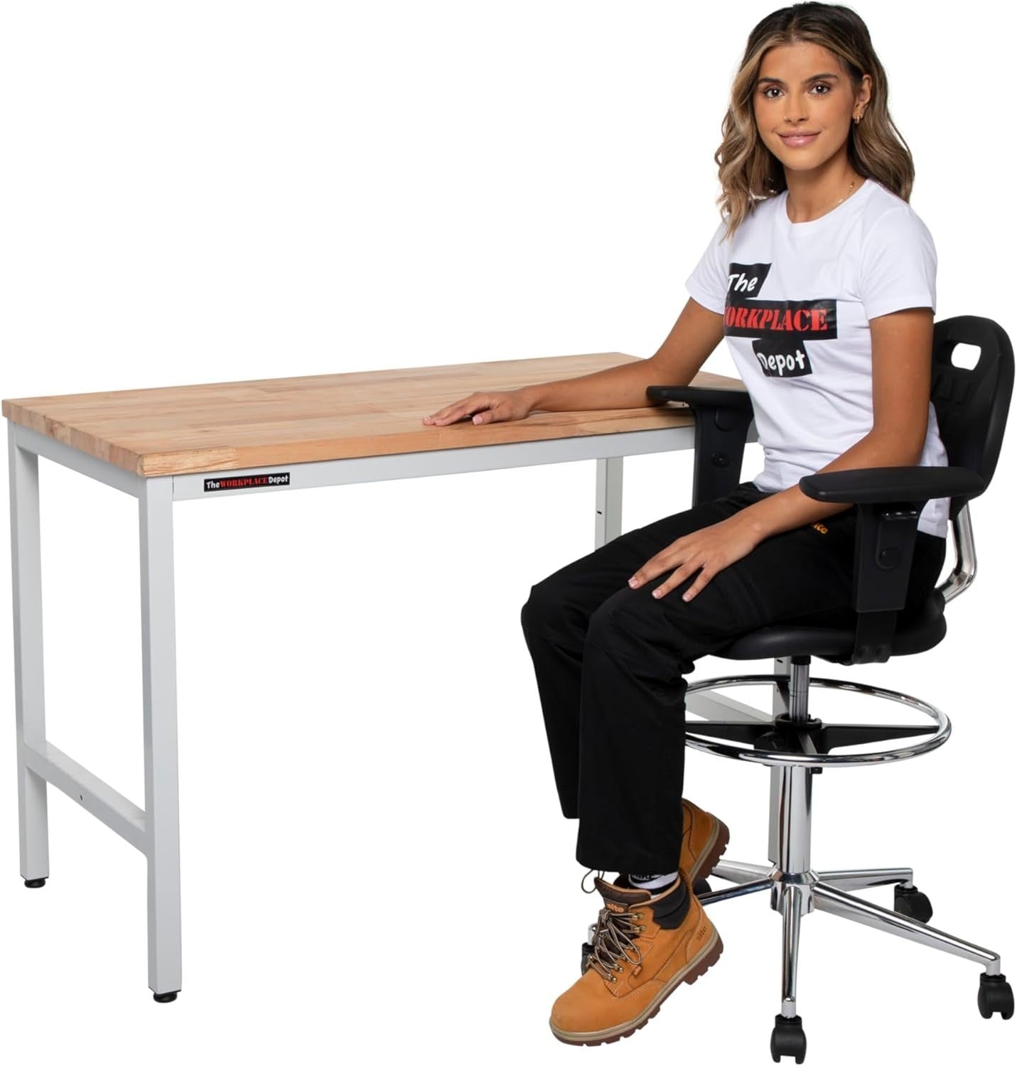 Heavy Duty Metal Workbench 1+3 Drawer Units 150kg Steel Frame 30mm Top 1600mm